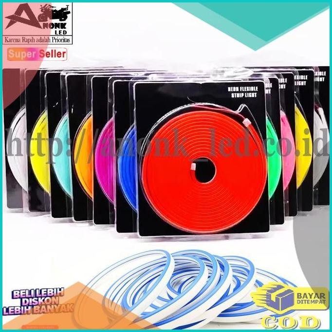 Lampu LED Alis Neon Flex 1 Meter 12V / Lampu Led Strip Selang 12 Volt