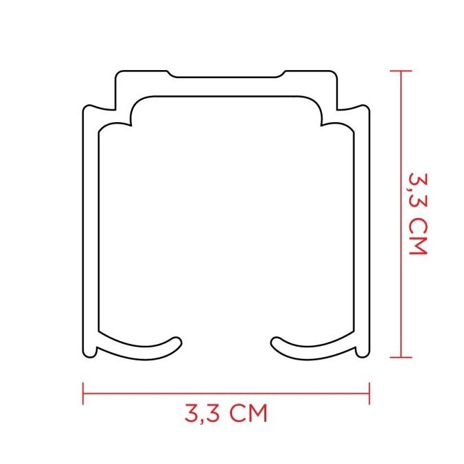 Rel/Rail Pintu Lipat Sliding Door Aluminium Panjang 3Meter(Tanpa Roda)
