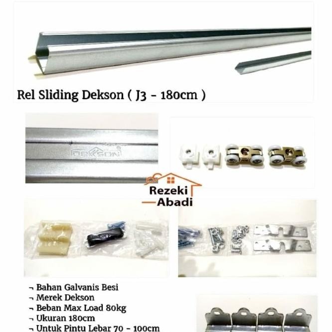 Rel Pintu Sliding Merk Dekson / J3 / Rel Geser