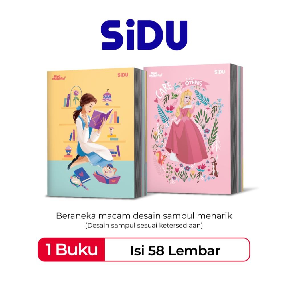 

SPECIAL SiDU Buku Tulis Disney Princess 58 Lembar - 10 buku an-139