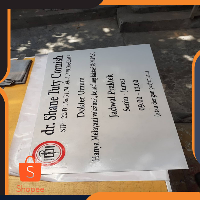 

Promo Papan Nama Dokter - Apotek - Klinik - Custom - 60x40x1sisi Keren