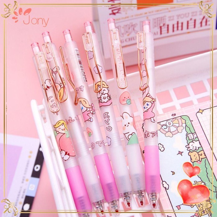 

Vee 6 Pcs/Set Gel Pena Kreatif Alat Tulis Sekolah Kantor Perlengkapan