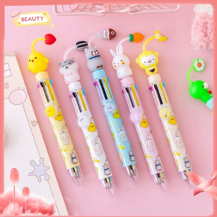 

Vee Beauty Pena Ballpoint 8-Warna Perlengkapan Kantor Sekolah Alat Tulis