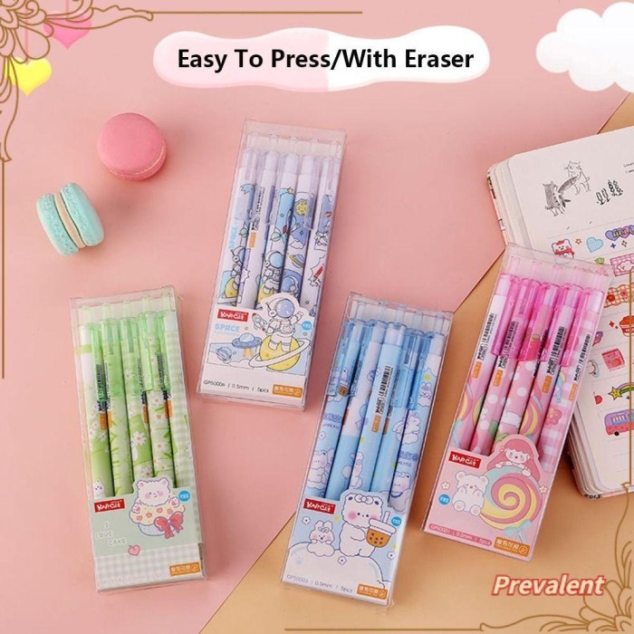 

Vee 5Pcs/Set Pe Gel Perlengkapan Kantor Sekolah Alat Tulis Tinta