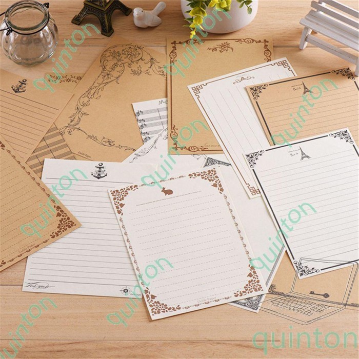 

Vee Perlengkapan Sekolah Desain Retro Huruf Set Note Stationery