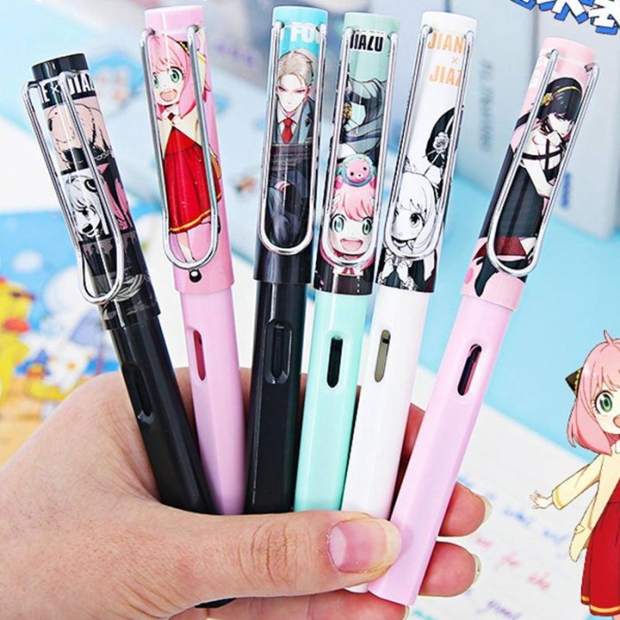 

Vee 2022 Anime Spy X Keluarga Fountain Pen Set Kantor Perlengkapan Sekolah