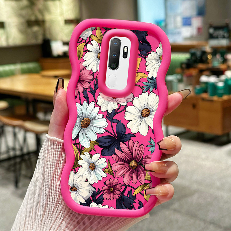 Casing Hp Untuk OPPO A5 2020 A9 2020 A31 2020 A8 Case HP bunga liar putih casing ponsel seluler terb