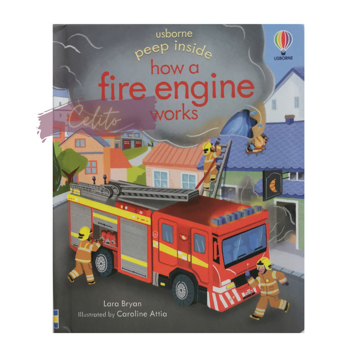 

Bana Usborne Peep Inside Fire Engine - Buku Anak - Usborne Book