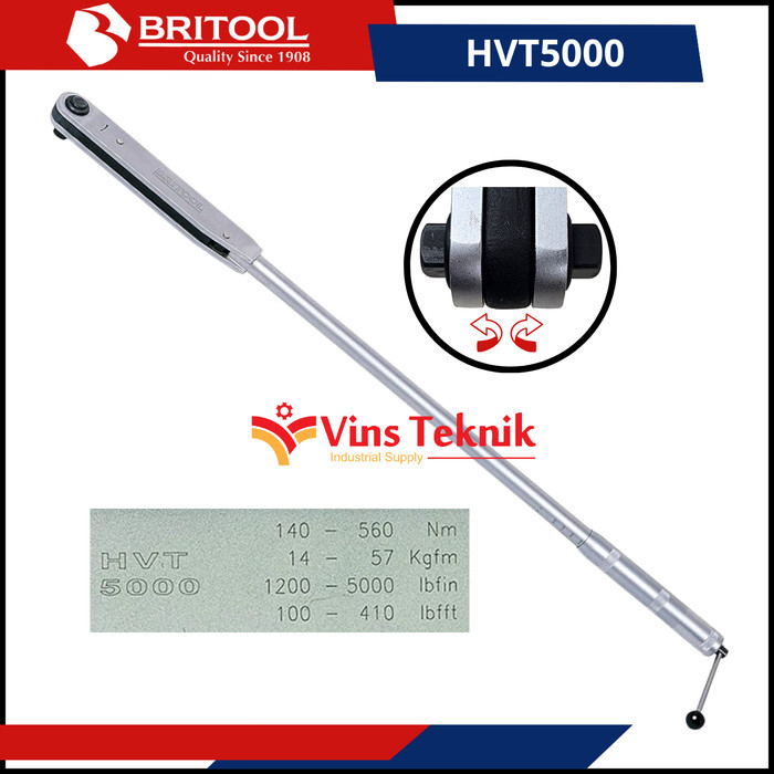 KUNCI MOMEN KUNCI TORSI 3/4INCH TORQUE WRENCH HVT5000 BRITOOL HVT 5000