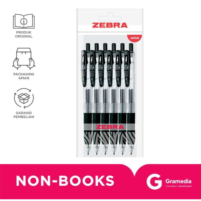 

Gramedia Cirebon - ZEBRA SARASA CLIP 05 BLACK SET 6 PCS