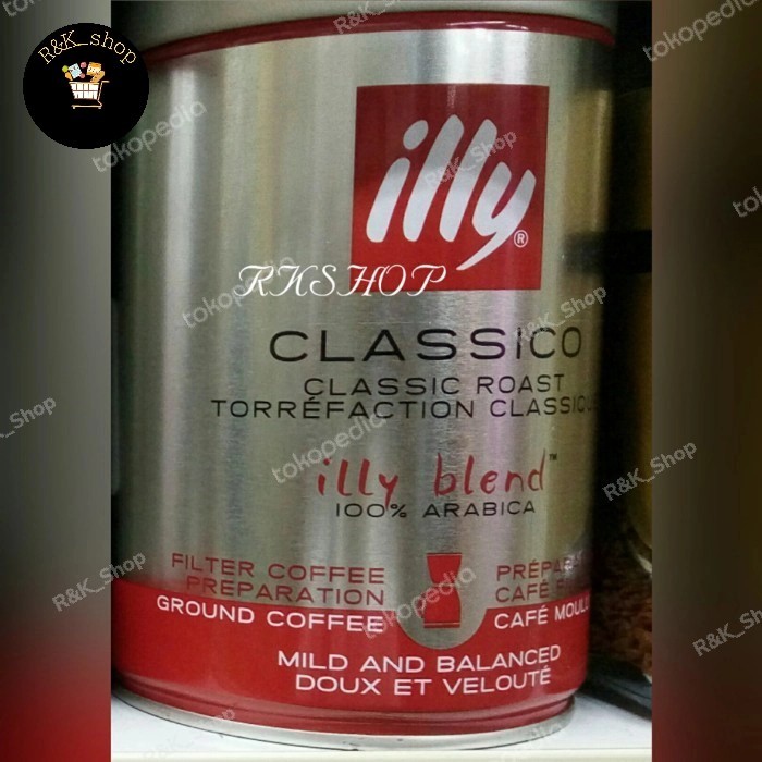 

Illy Classic Filter Torrefaction Classic Roast 250Gr