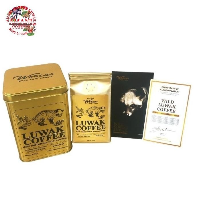 

Kopi Worcas Gold Wild Kopi Coffee Tin Coffee 100Gr