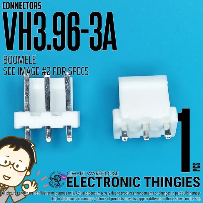(8) VH3.96-3A BOOMELE KONEKTOR VH3.96 HEADER 3P 3 PIN MALE 3.96 thingie43 Kualitas Baik