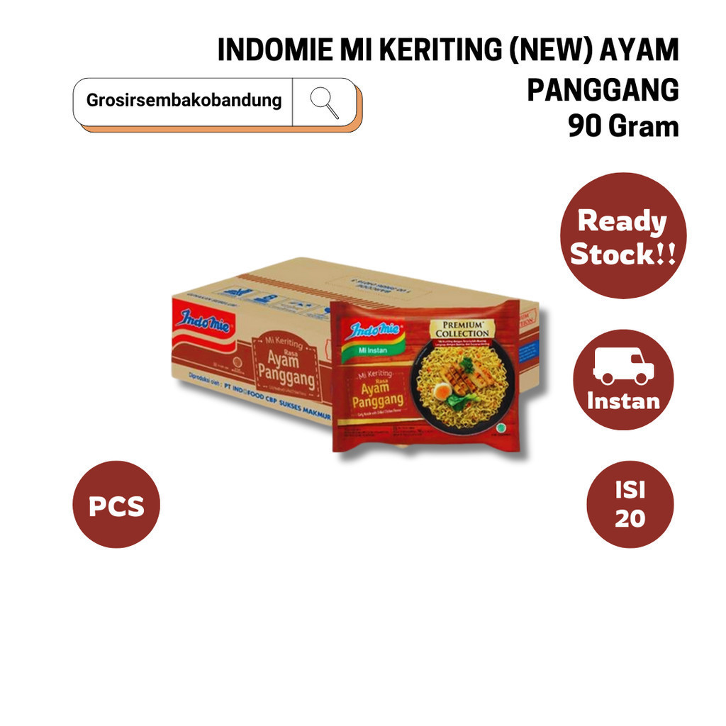 

INDOMIE MI KERITING (NEW) AYAM PANGGANG PCK 90g - 1 Dus - Kota Bandung