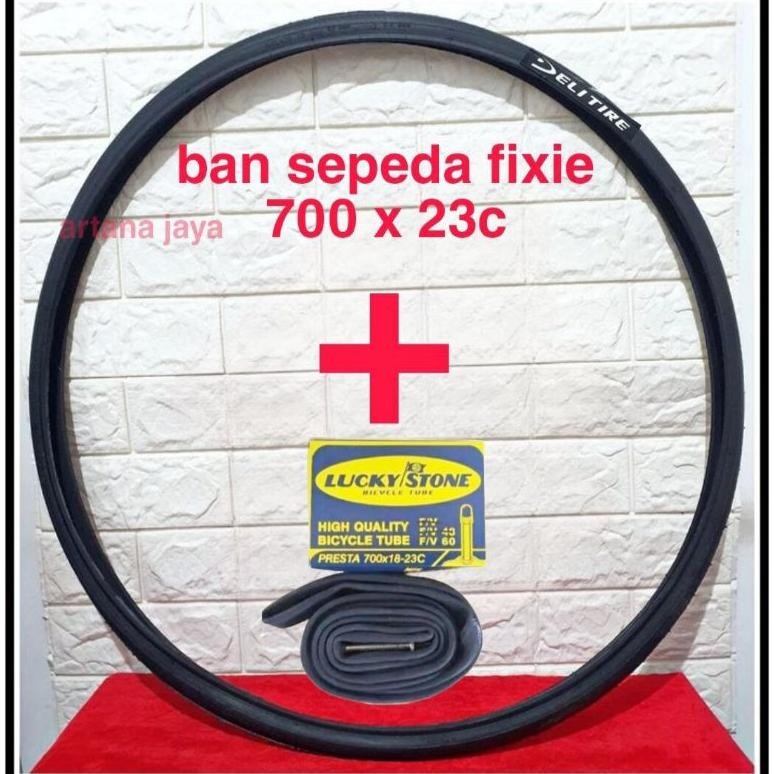 Diskon Ban Sepeda Fixie 700 X 23C Luar Dalam Cocok Untuk Semua Sepeda Fixie 700 X 23C Gd-12