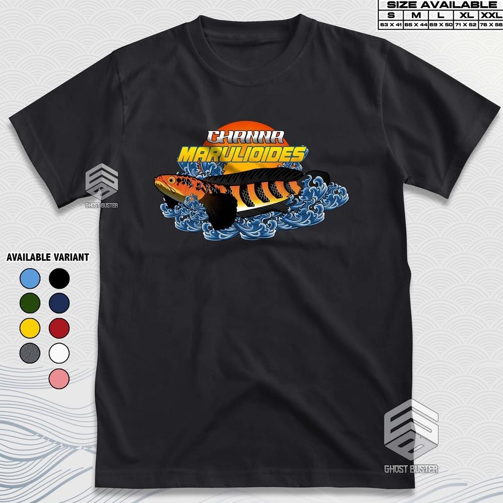 Promo Kaos Channa Maruliodes Snakehead Chana Predator Fish Baju Distro Ikan Hias Tshirt Aquascape Gb