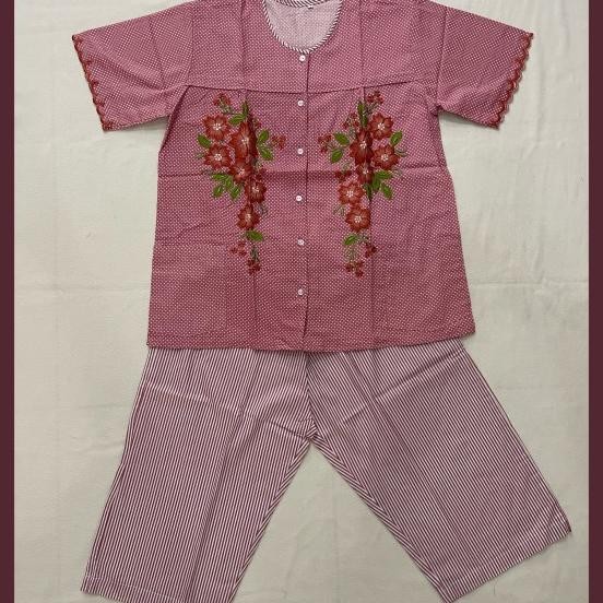 Baju Tidur Piyama Baby Doll Bordir Malang Katun Jepang - JSC6 / 001