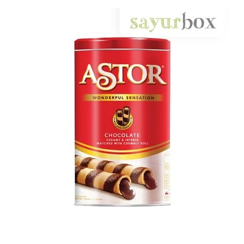 

Astor Wafer Roll Chocolate Kaleng 330 gram Sayurbox