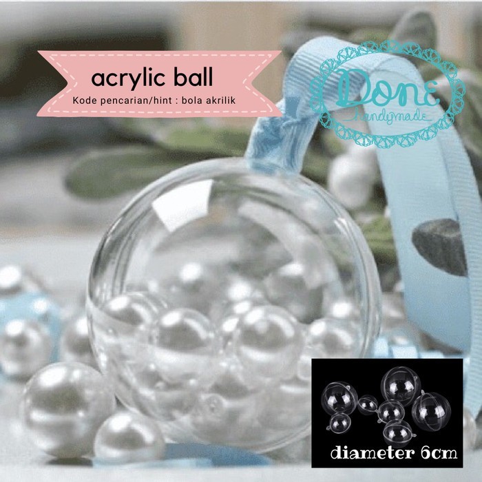 Bola Akrilik Transparan Bola Mika Bola Transparan Hiasan Natal
