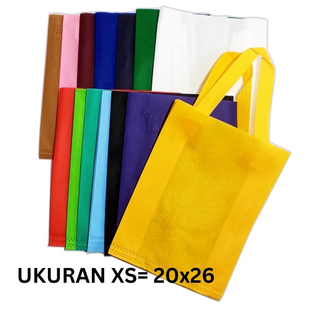 

COBA TAS SPUNBOND 75GSM TEBAL TALI JINJING TOTE BAG WARNA GOODIE BAG SUVENIR 4 UKURAN 25X35 30X40
