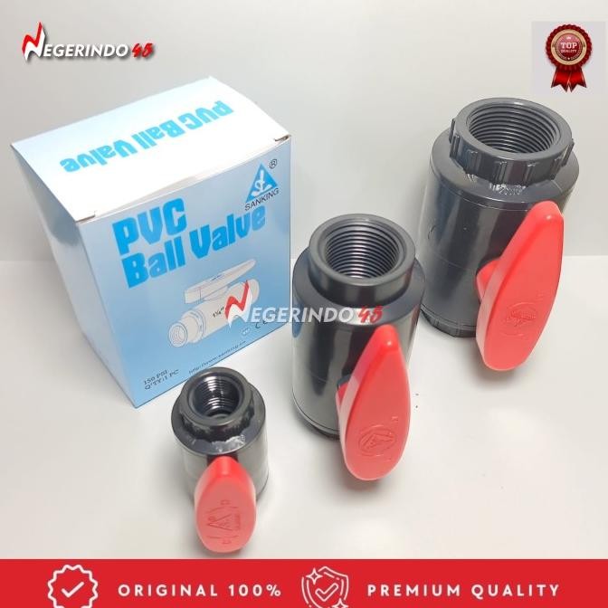 Sanking Stop Kran Pvc Drat 1 1/2" 2" Ball Valve Pvc Drat