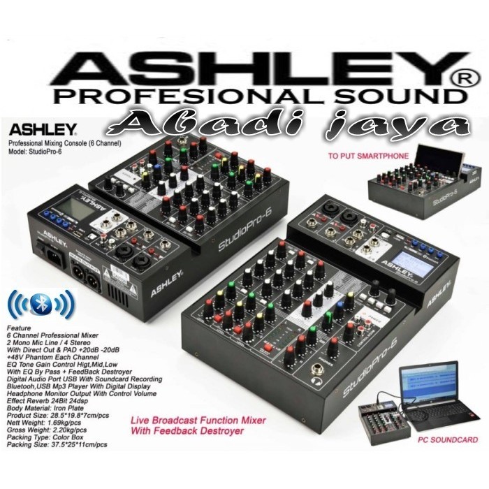 mixer ashley studio pro 6 studiopro6 studio pro6 original