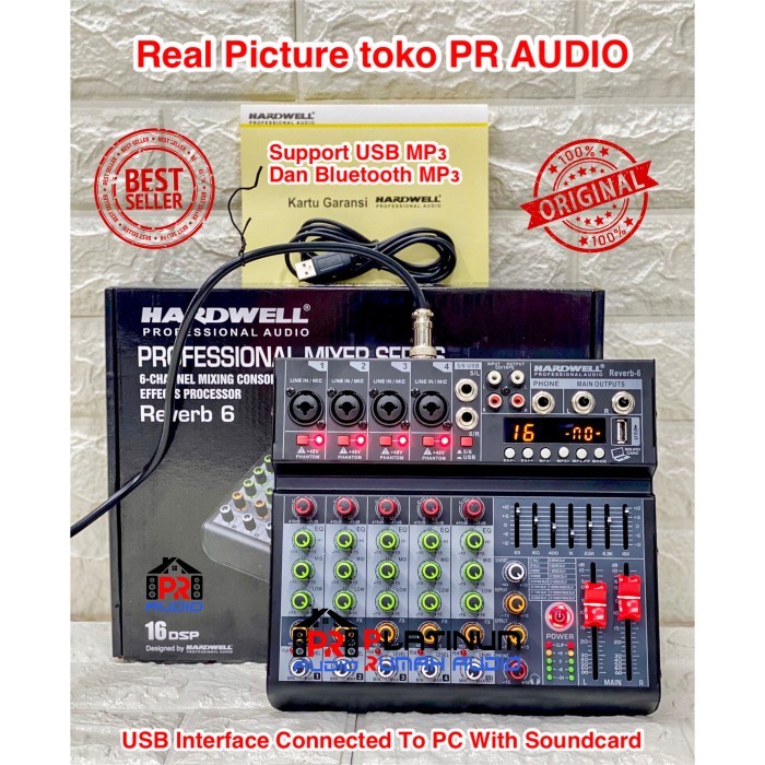 Mixer Audio HARDWELL REVERB 6 / REVERB6 (ORIGINAL) Bluetooth Soundcard