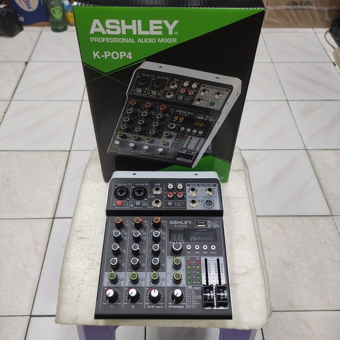 Mixer Audio ASHLEY KPOP4 KPOP 4 4CHANELL USB Bluetooth Interface ORI