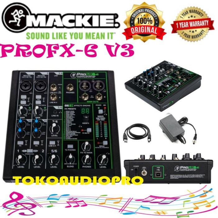 Mackie profx6 pro fx6 mixer original