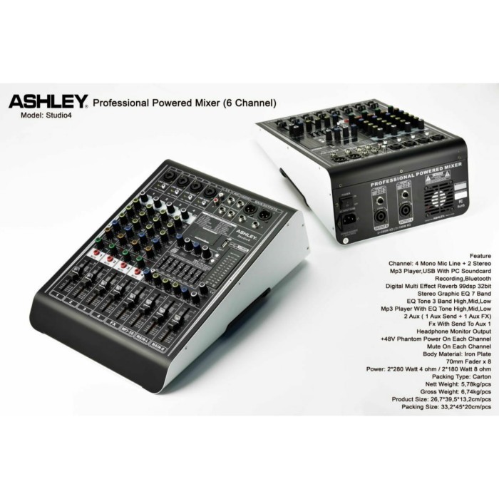 Mixer ashley studio 4 original power mixer ashley studio 4 4 channel