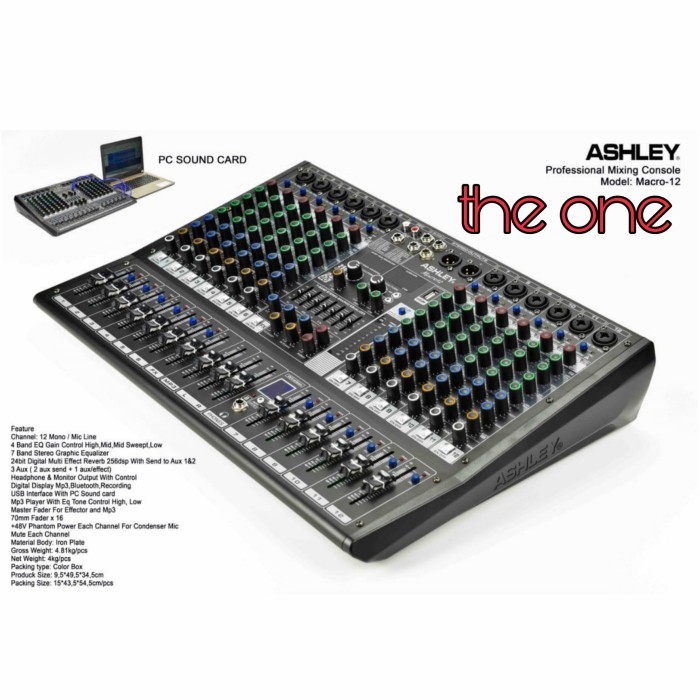 mixer audio ashley MACRO 12 / MACRO12 12 CHANNEL