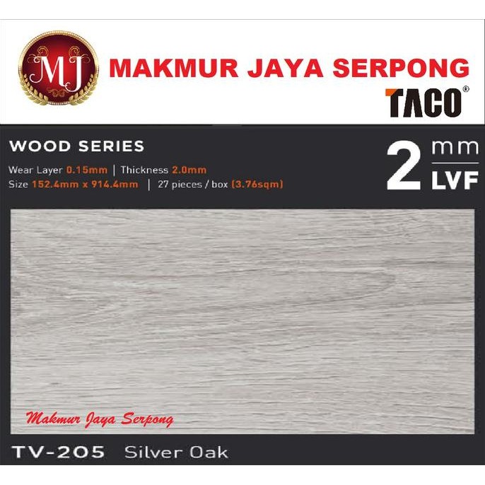 Vynil Taco Tv-205 Silver Oak Flooring | Vynil Lantai 2Mm