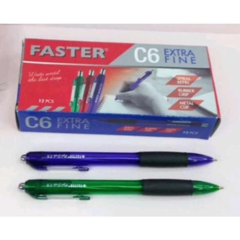 

PROMO TERBARU PEN PULPEN BOLLPOIN FASTER C6 EXTRA FINE 0,7 (1 PAK ISI 12 PC YE9