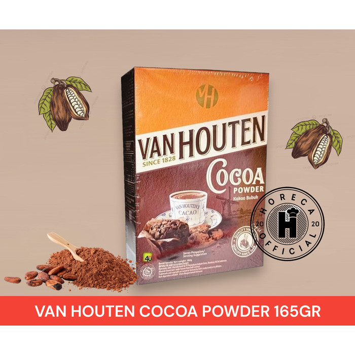 

VAN HOUTEN COCOA POWDER 165GR/PURE COKLAT BUBUK MERK VAN HOUTEN 165GR