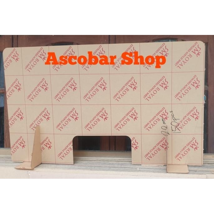 

Baru | Sekat Acrylic 3Mm 150 X Tinggi 60Cm Meja Partisi Teller Kasir Bisa Lem