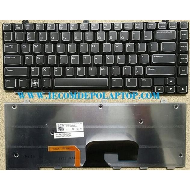 Ready Stock Keyboard Dell Alienware M11X M14X R1 R2 M18X M17X R3 R4 M15X Nsk-Aku0R