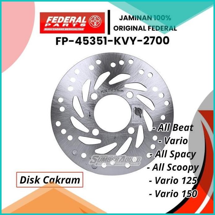 DISC PIRINGAN CAKRAM DEPAN BEAT KARBU FI ESP VARIO 125 ESP SCOOPY ESP