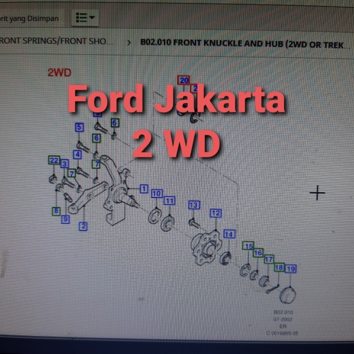 Nap Roda Ford Ranger 4 X 2 Rumah Laher Ford Ranger 4 Kali 2 Original Genuine