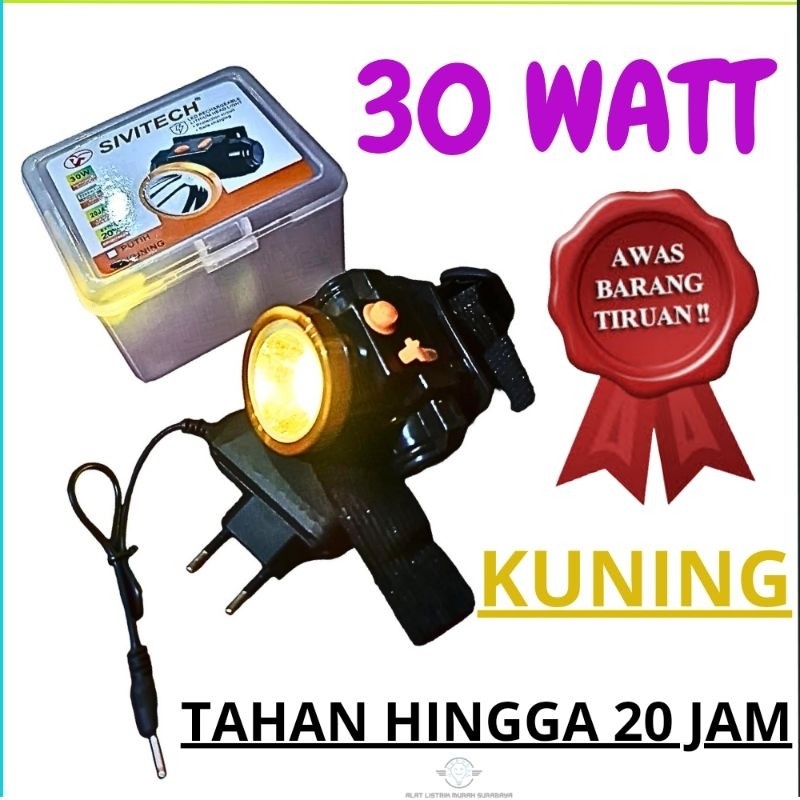 Senter Kepala 30W Kuning SIVITECH