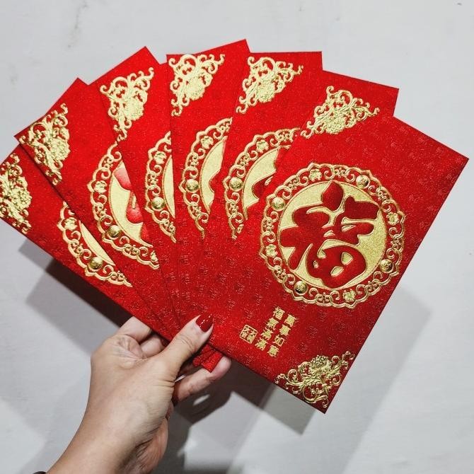 

Angpao Imlek JUMBO isi 6 Angpau Fuk Chinese Hoki Ampao Sincia Merah