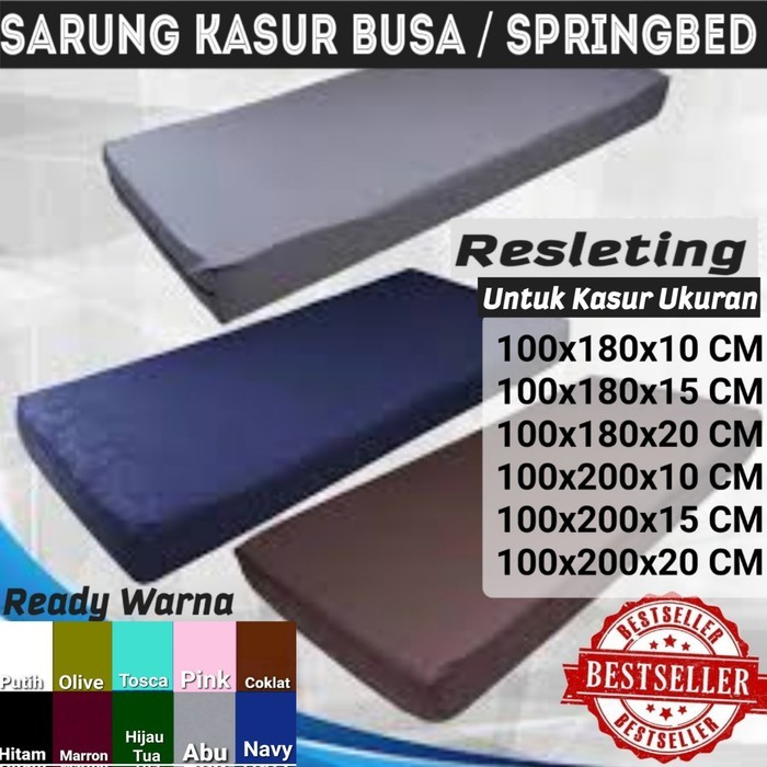 Sarung Kasur 100X200 Cm , 100X180 Cm Untuk Kasur Tinggi 10, 15, 20 Cm