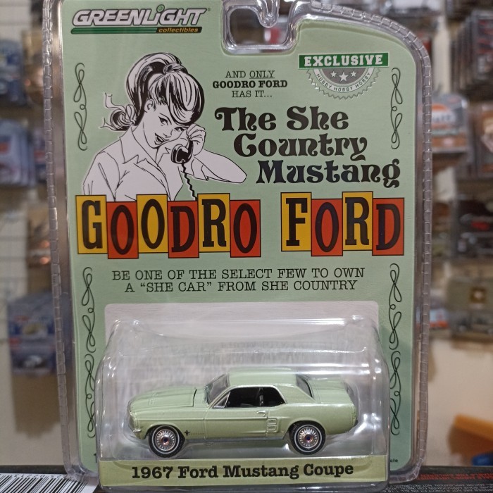 GREENLIGHT GIIDRI FORD 1967 FORD MUSTANG COUPE GREEN