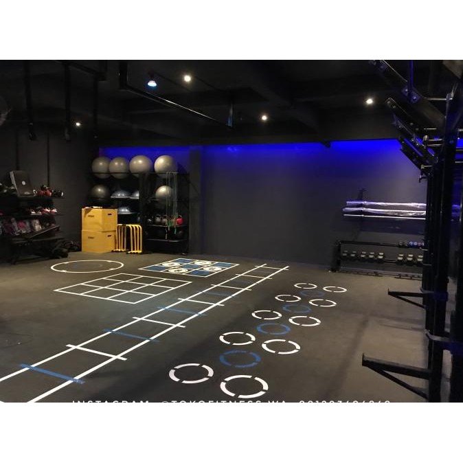 Rubber Puzle, Rubber Flooring, Karpet Fitness 1M X 1M Tebal 3Cm