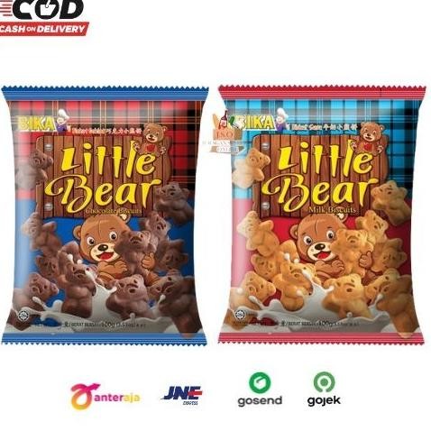 

Bika Little Bear 100g Biscuit Bentuk Beruang Chocolate Biscuits Milk Biskuit Snack Cemilan Anak Import HALAL