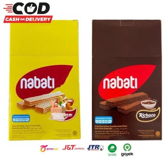 

Richeese Nabati Wafer Keju Box isi 20 pcs x 6gr Snack Keju Richeese