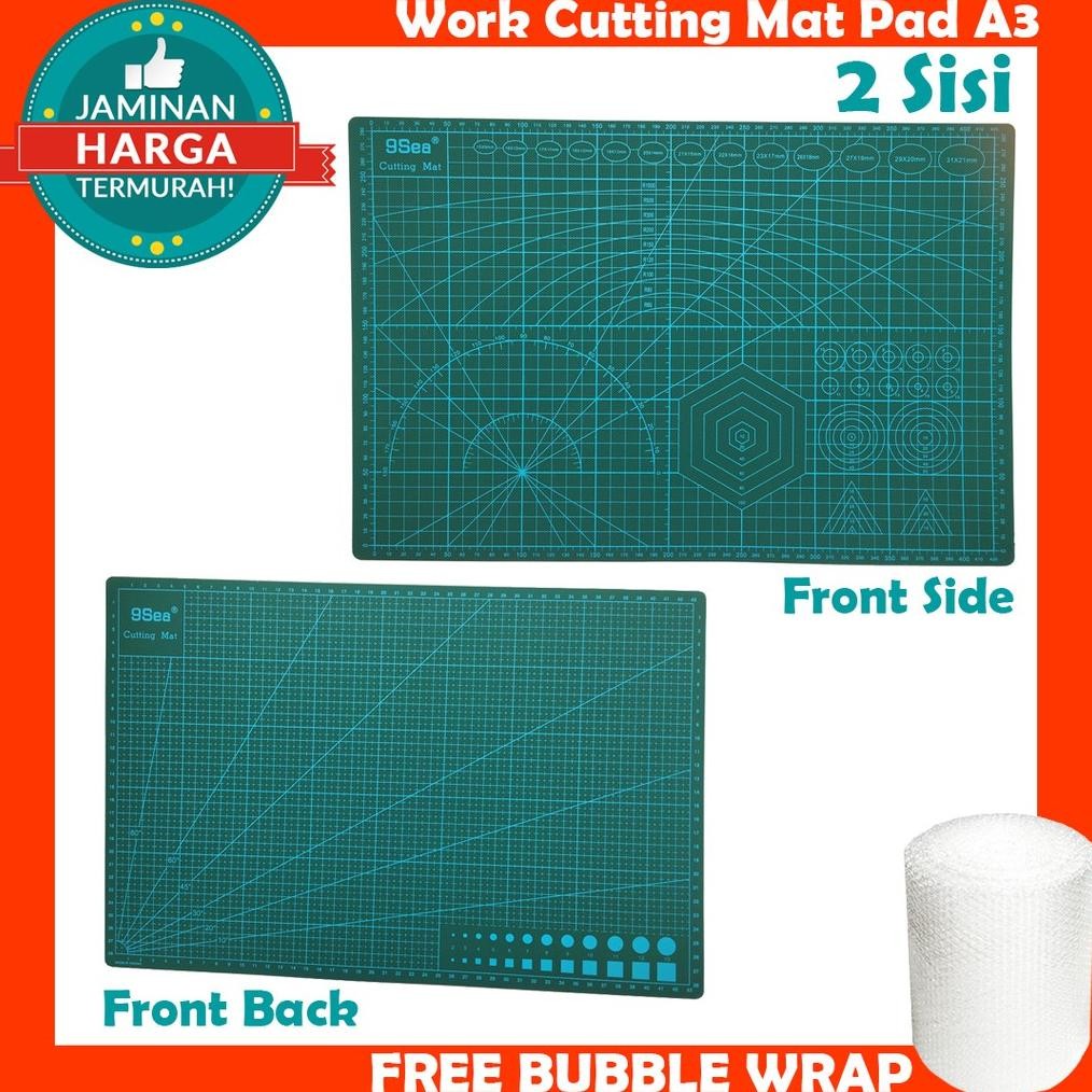 

PROMO Work Cutting Mat Pad A3 45x30cm Alas Potong Kerajinan 2 Sisi se-34