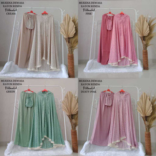 MUKENA RAYON DEWASA JUMBO MOTIF POLKADOT ( MUKENA RAYON PRINTING ) MUKENA MURAH mukenah  muslim  can