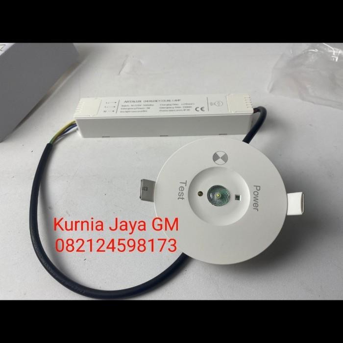 Lampu Emergency Downlight Led Plafon 3Watt Nicad Batre Emergency Set