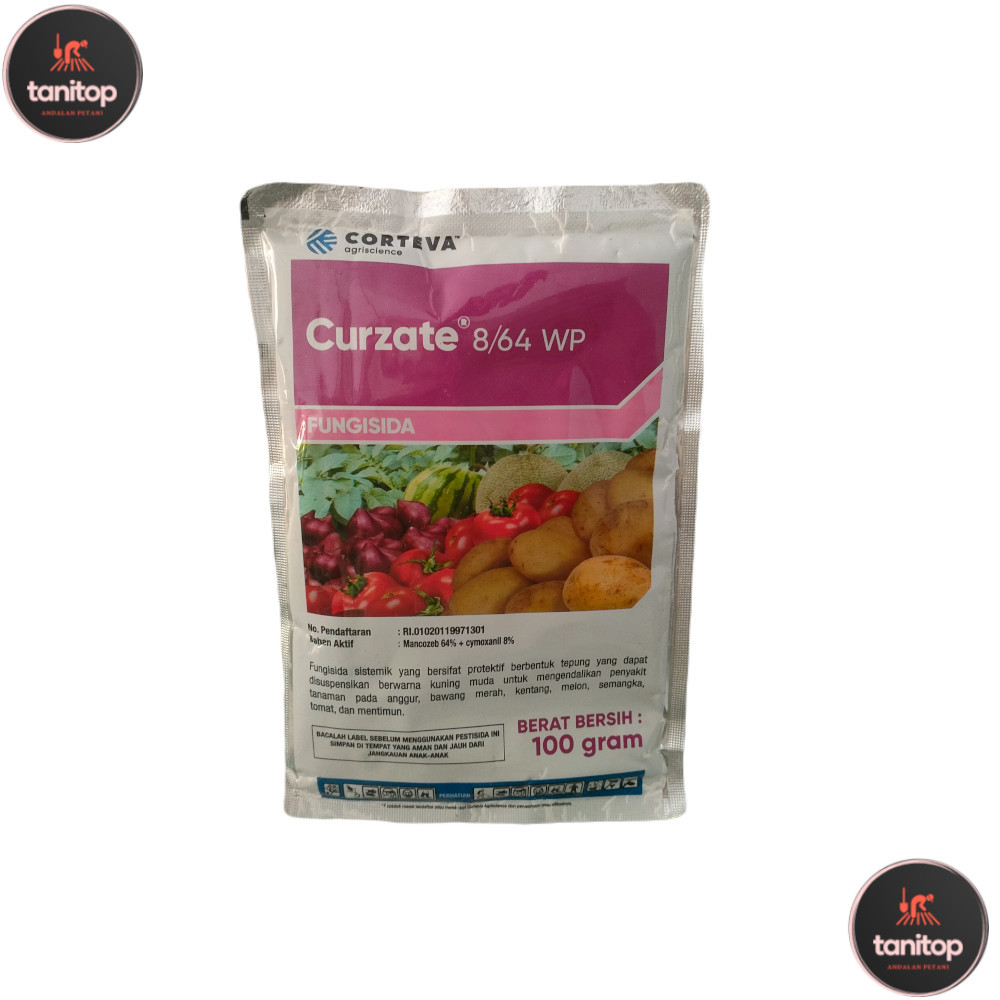 Curzate 100 Gram Fungisida Bercak Daun Busuk Daun Busuk Buah Busuk Umbi