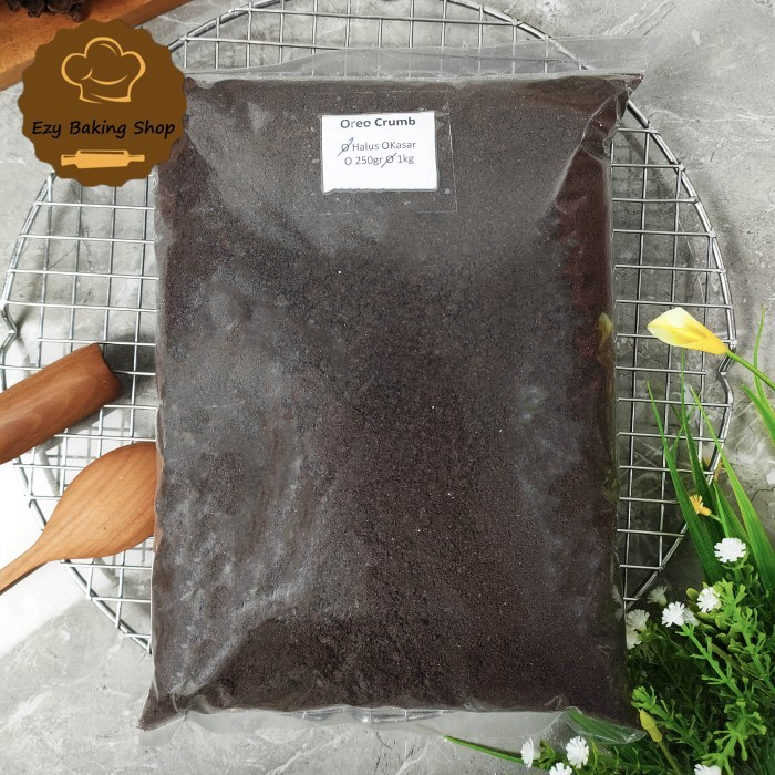 

Biskuit Crumb Halus 1kg - Remahan Orreoo Hiasan Donat Topping Minuman